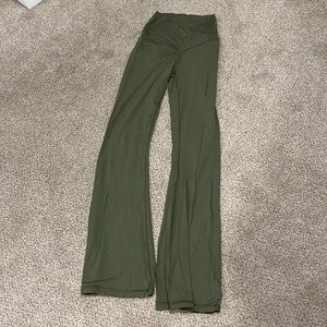 green aerie crossover flare pants